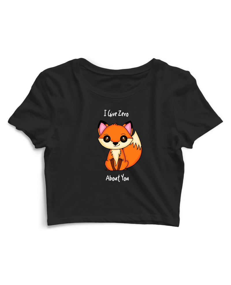 I Give Zero Fox - Women's Crop Top