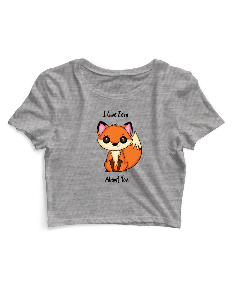 I Give Zero Fox - Women's Crop Top