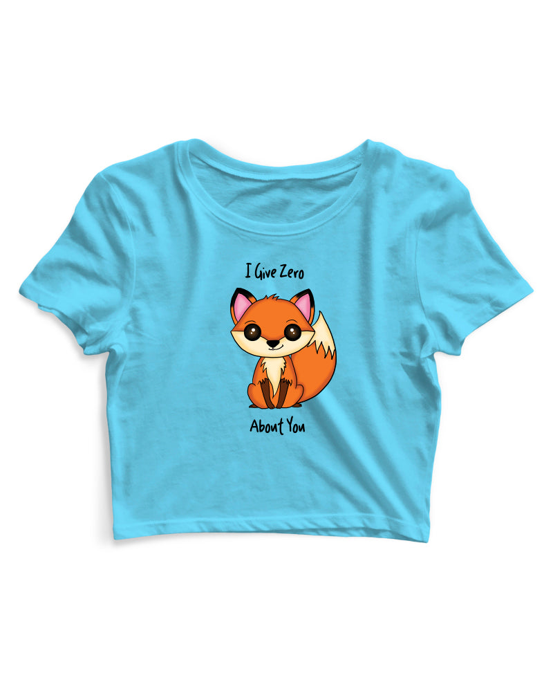 I Give Zero Fox - Women's Crop Top