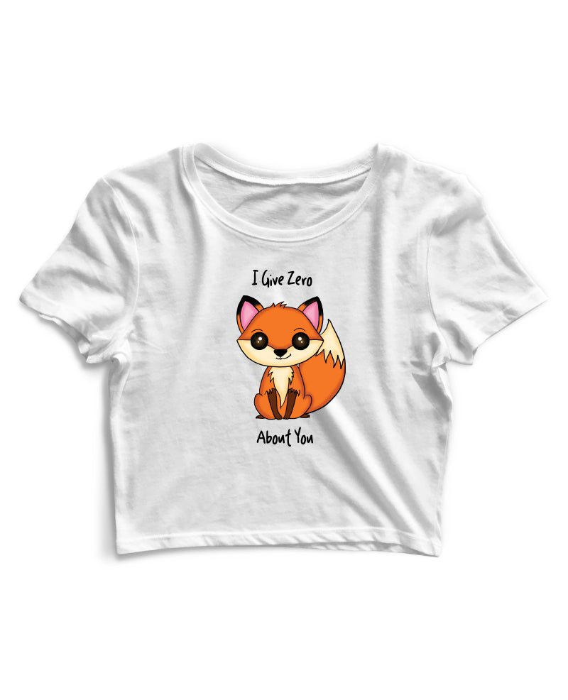 I Give Zero Fox - Women's Crop Top