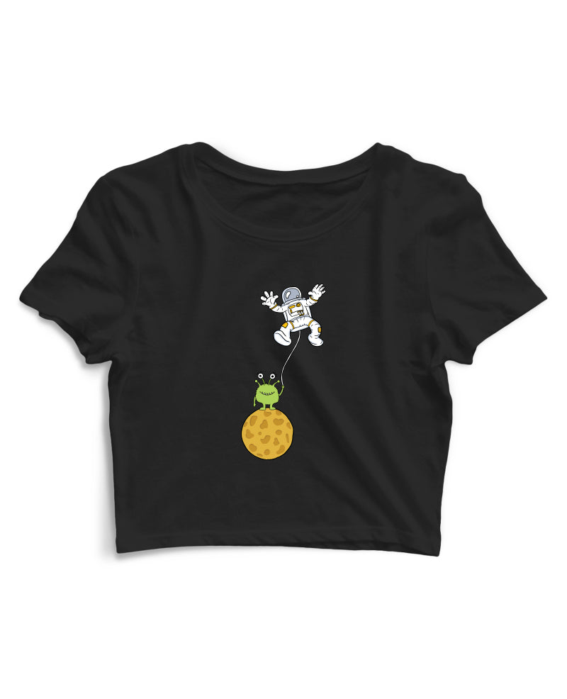 Alien and Astronaut - Women's Crop Top