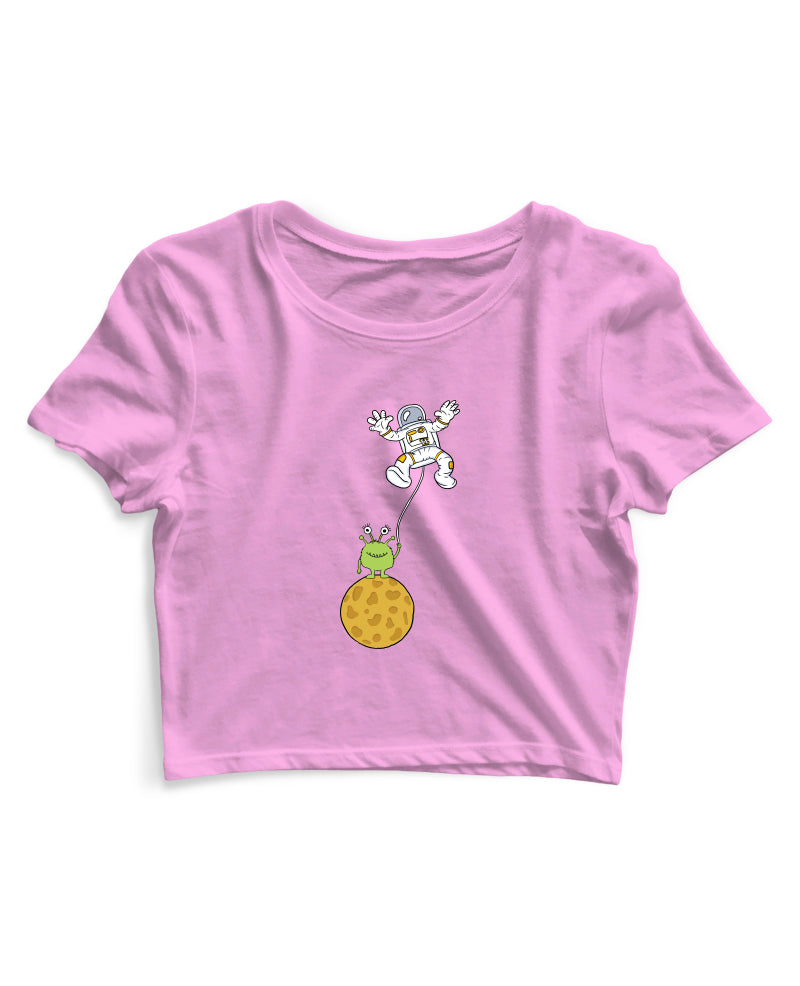Alien and Astronaut - Women's Crop Top