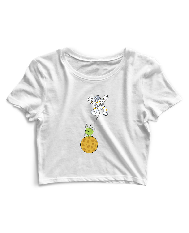 Alien and Astronaut - Women's Crop Top