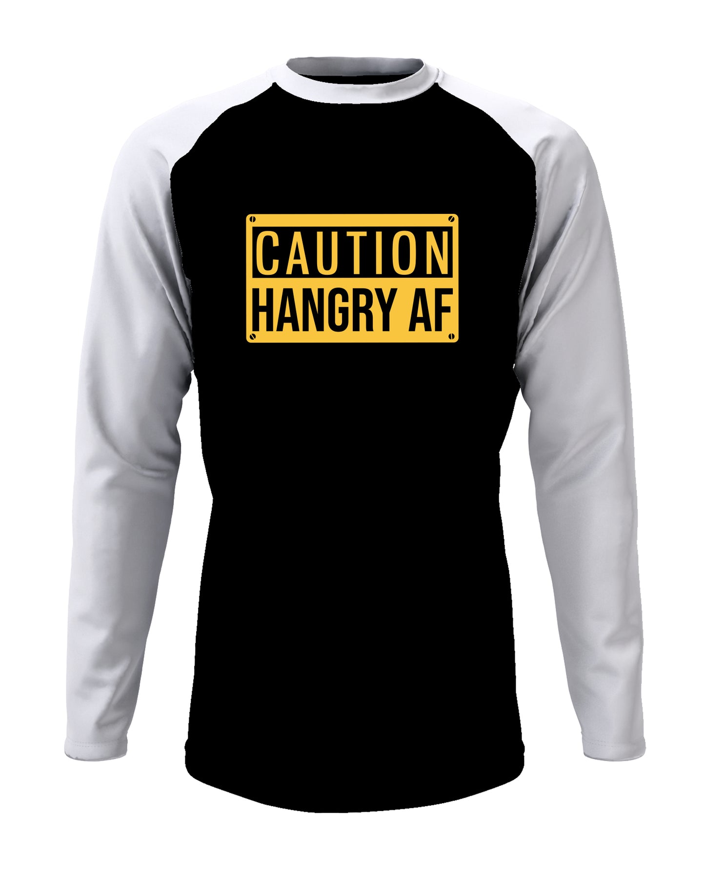 Caution Hangry AF - Men’s Full Sleeve Raglan T-shirt