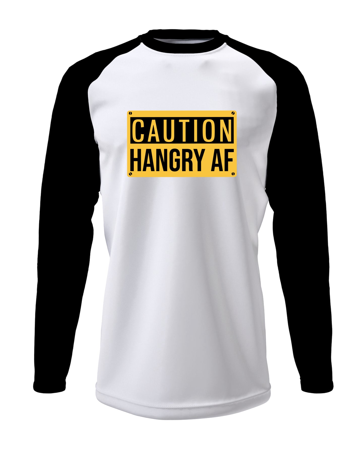 Caution Hangry AF - Men’s Full Sleeve Raglan T-shirt