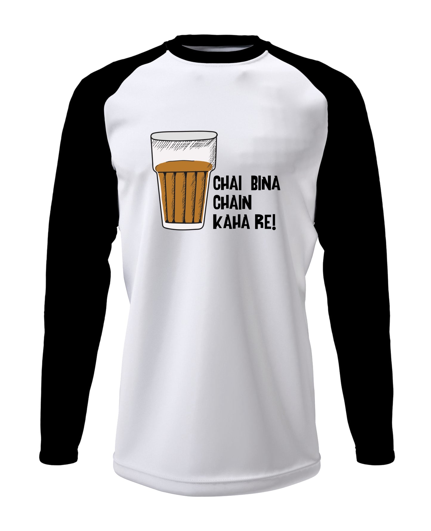 Chai Bina Chain Kaha Re - Men’s Full Sleeve Raglan T-shirt