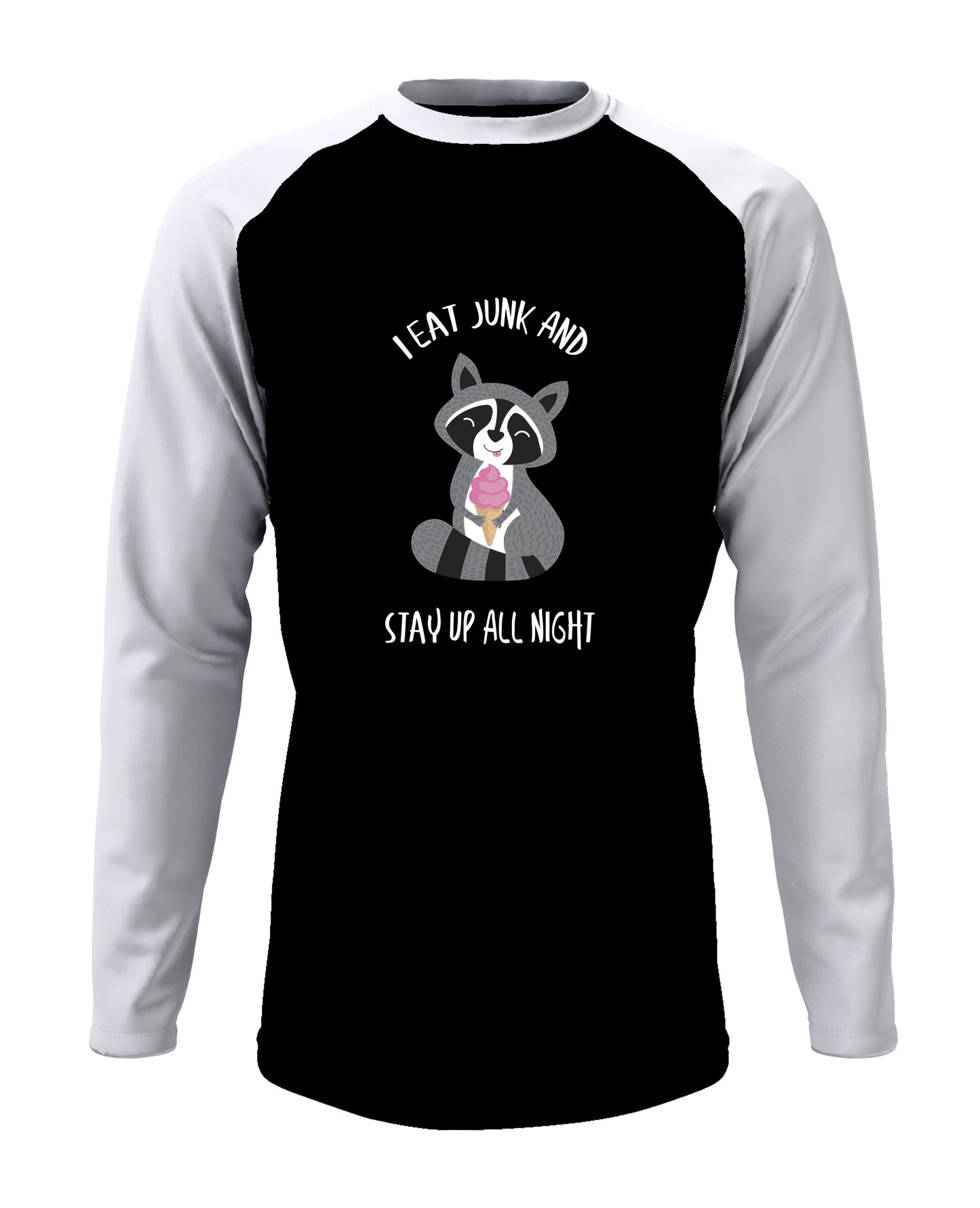 I Eat Junk - Men’s Full Sleeve Raglan T-shirt