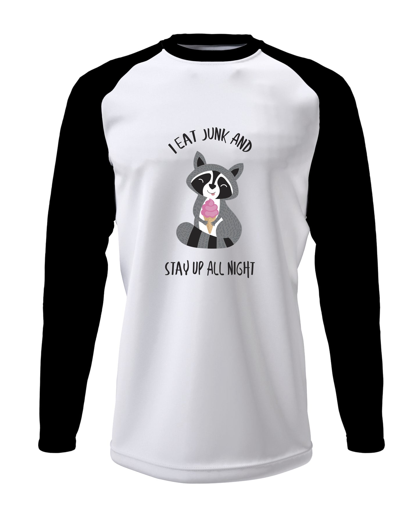 I Eat Junk - Men’s Full Sleeve Raglan T-shirt