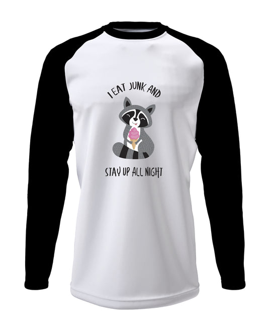 I Eat Junk - Men’s Full Sleeve Raglan T-shirt