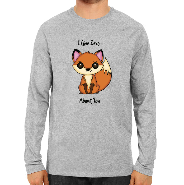 I Give Zero Fox - Men's Full Sleeve T-shirt
