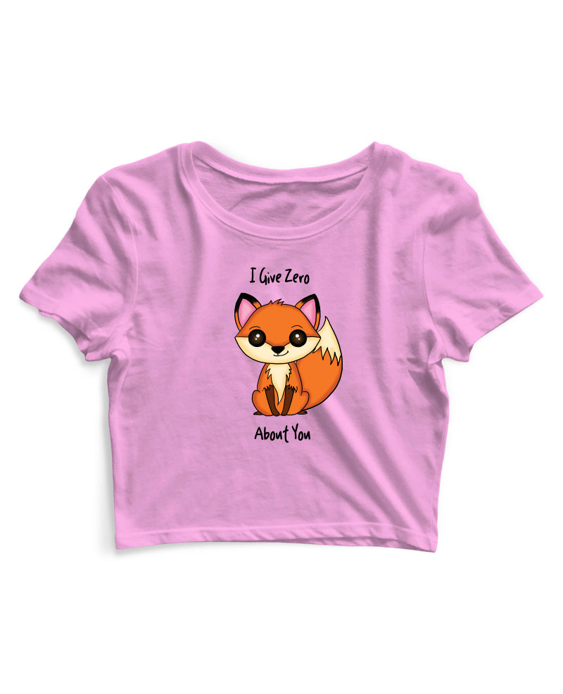 I Give Zero Fox - Women's Crop Top
