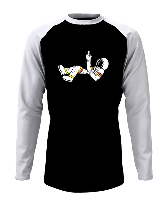 Middle Finger Astronaut - Men’s Full Sleeve Raglan T-shirt