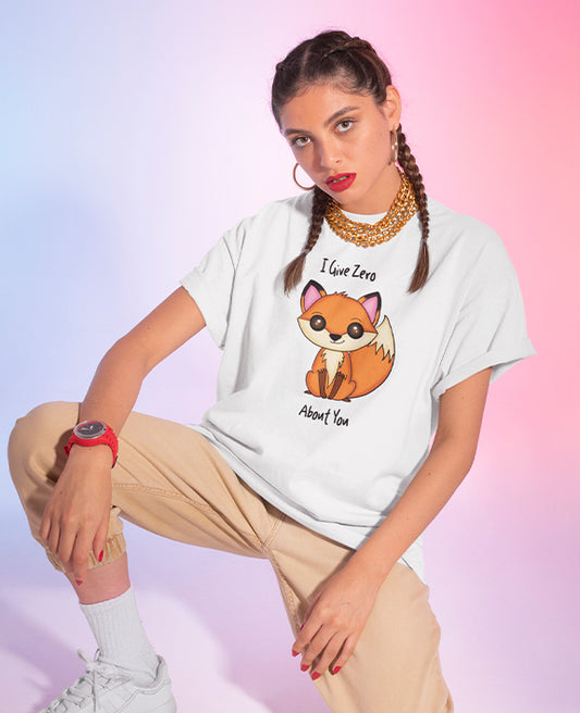 I Give Zero Fox - Women's Baggy T-shirt