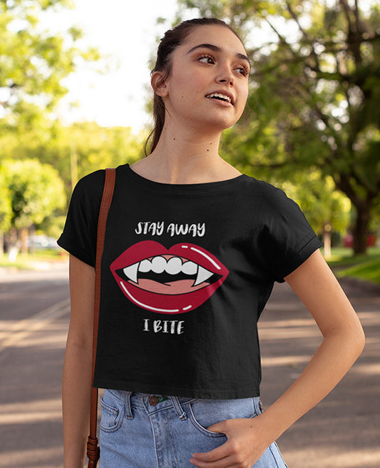 Stay Away I Bite - Women's Crop Top