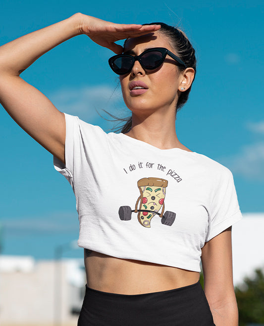 I Do It For Pizza - Women's Crop Top