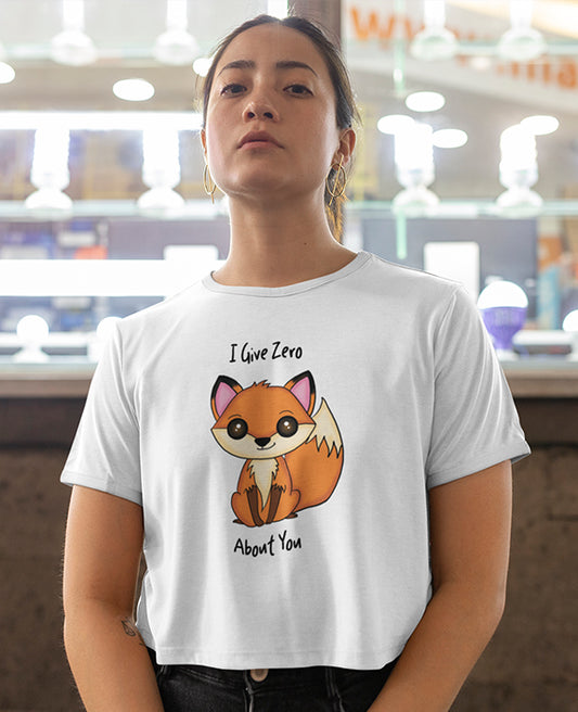 I Give Zero Fox - Women's Crop Top