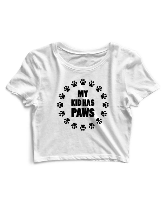 My Kid Has Paws - Women's Crop Top
