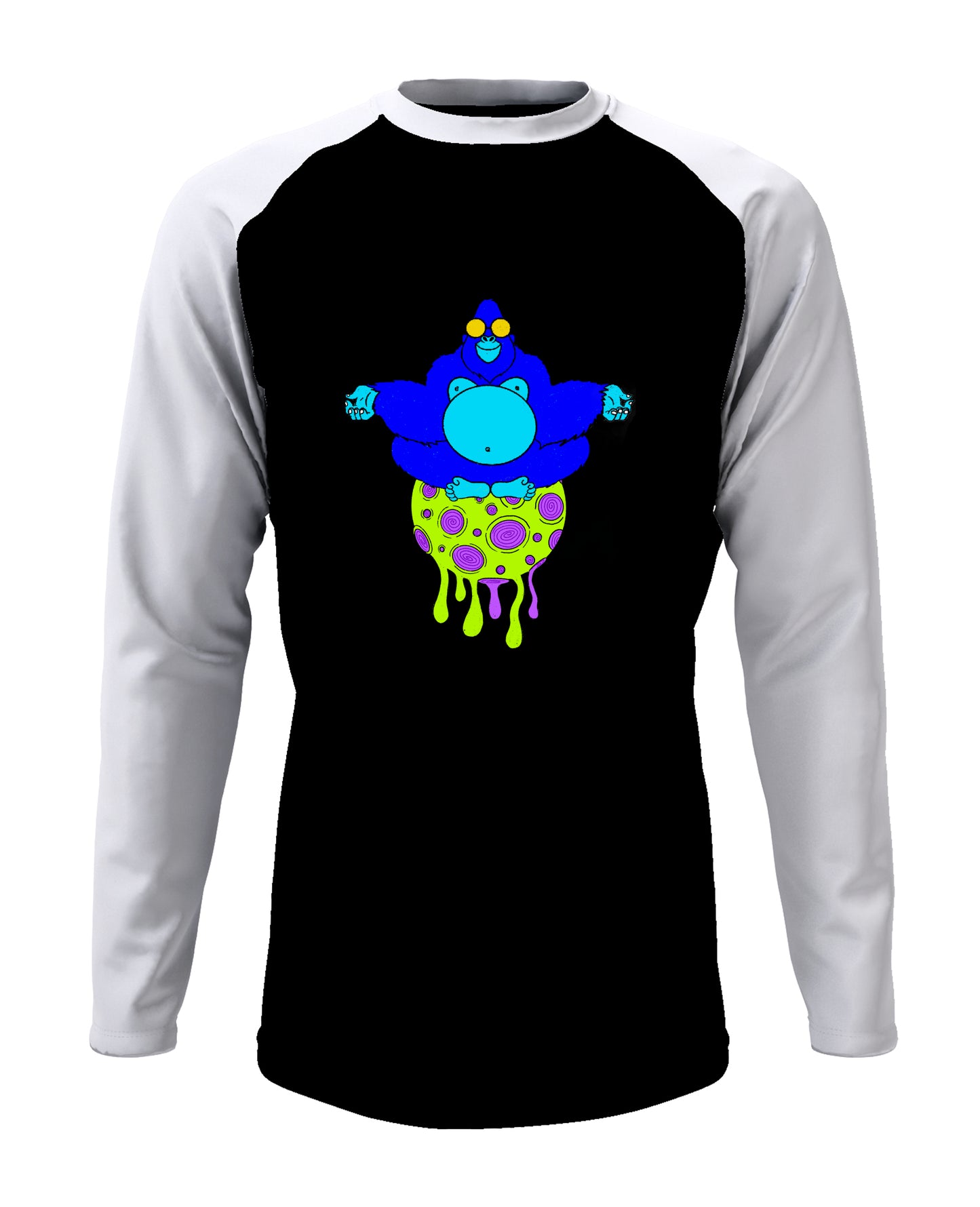 Psychedalic Gorilla - Men’s Full Sleeve Raglan T-shirt