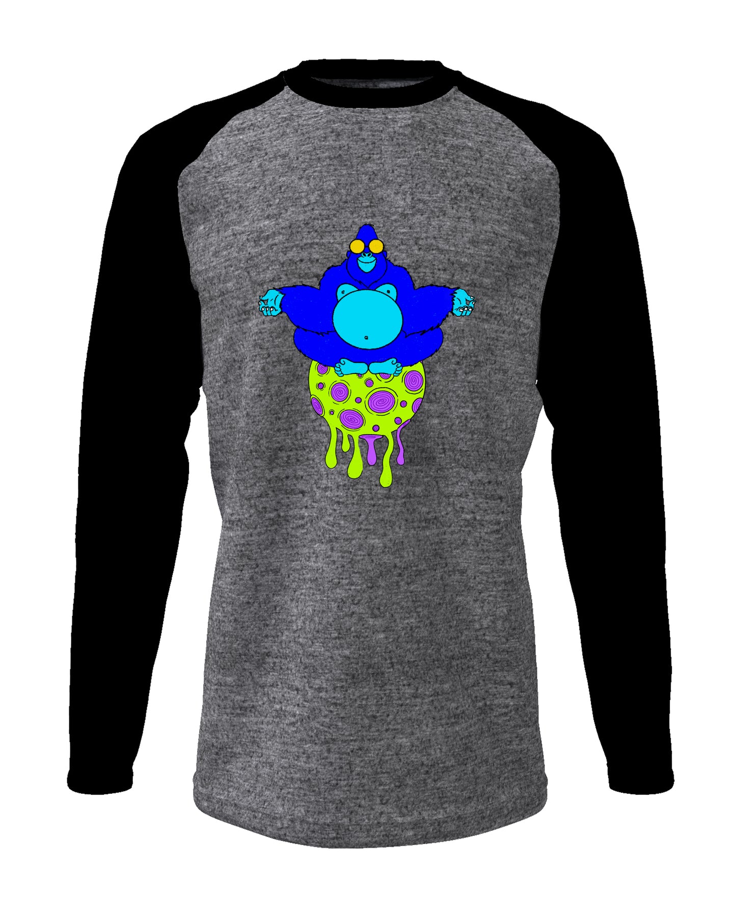 Psychedalic Gorilla - Men’s Full Sleeve Raglan T-shirt