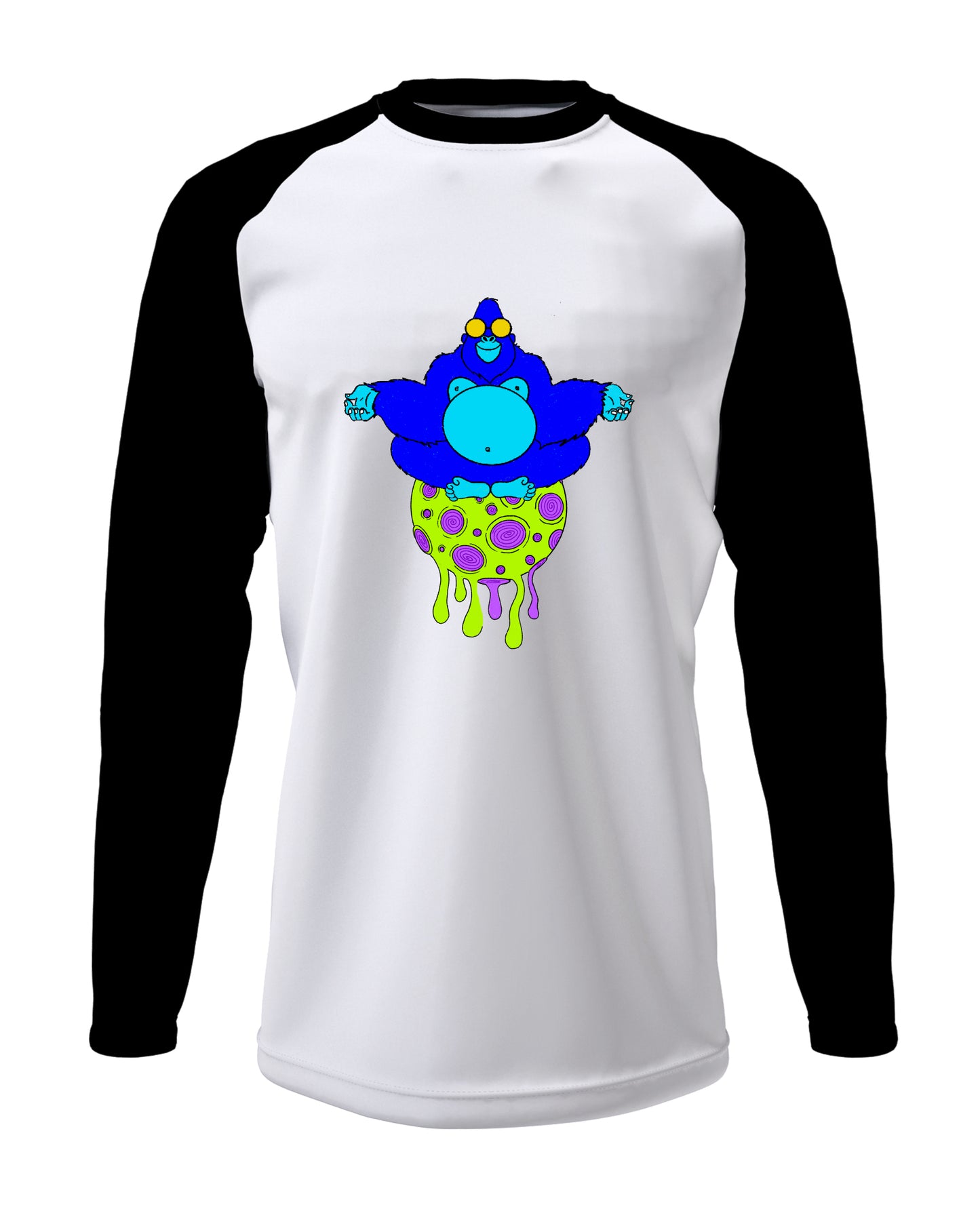 Psychedalic Gorilla - Men’s Full Sleeve Raglan T-shirt