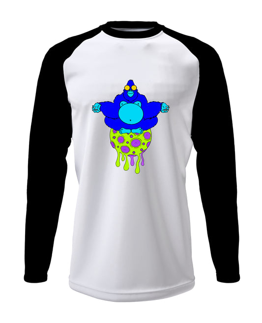 Psychedalic Gorilla - Men’s Full Sleeve Raglan T-shirt