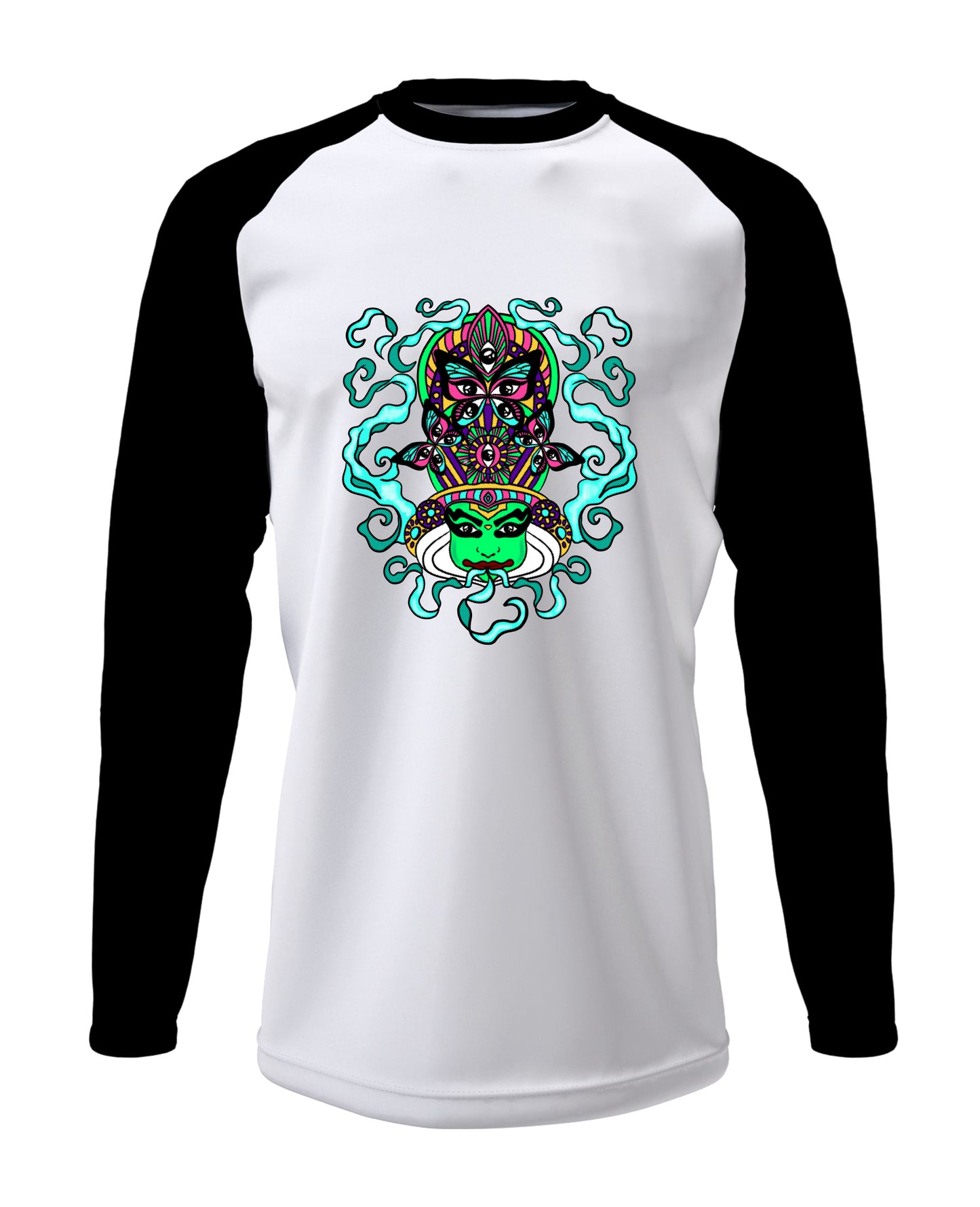 Psychedelic Kathakali - Men’s Full Sleeve Raglan T-shirt
